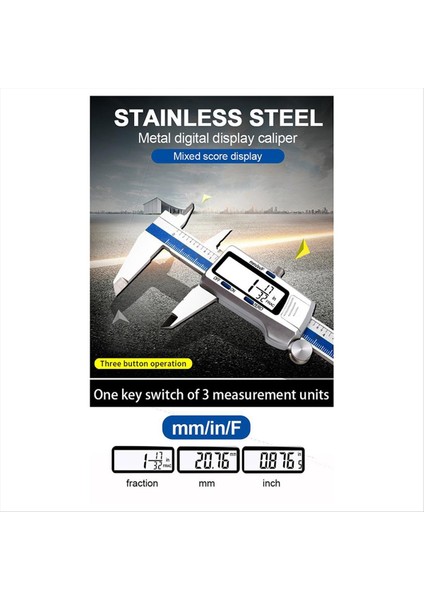 ET52 Paslanmaz Çelik Kaliper 150MM 6 Inç Ölçüm Aleti Ekran Vernier Caliper Mikrometre (Yurt Dışından) indirimleri