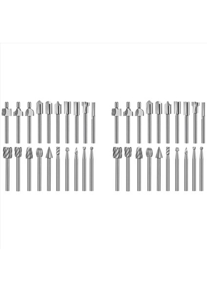 40PC Hss Yönlendirici Karbür Gravür Bitleri Dremel Yönlendirici Bit Seti 1/8 Inç (3mm) Shank Dremel Proxxon Döner Araçlar (Yurt Dışından)