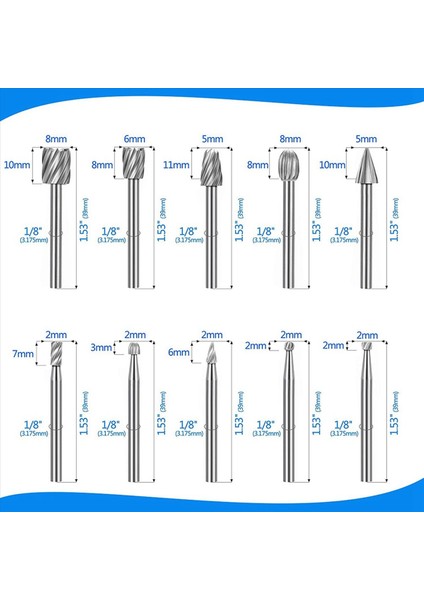 40PC Hss Yönlendirici Karbür Gravür Bitleri Dremel Yönlendirici Bit Seti 1/8 Inç (3mm) Shank Dremel Proxxon Döner Araçlar (Yurt Dışından) fırsatları