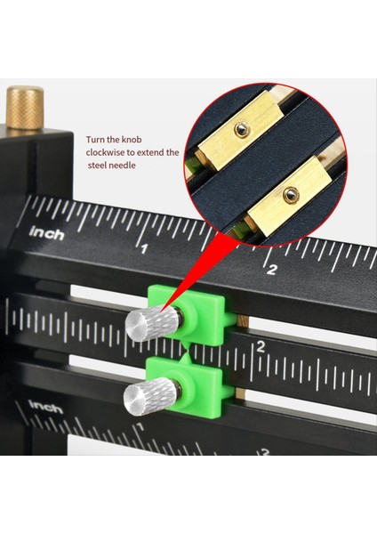 T Şeklinde Çift Çizgi Işaretleme Cetveli+Çelik Iğne/paralel/dikey Işaretleme Cetvel Deliği Scribe Işaretleme Işaret Cetvel Metric (Yurt Dışından) fırsatları