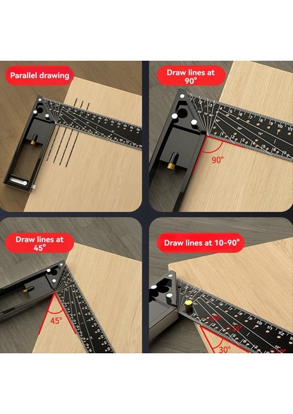 40CM Hassas Işaretleme Sağ Açılı Cetvel 45/90 Derece Delik Açısı Cetvel Endüstriyel Scribe Işaretleme Açısı Ölçer Ahşap Işleme (Yurt Dışından) fırsatları