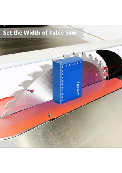 Kurulum Bloklar Ahşap Işleme Yüksekliği Göstergesi Set 15 Adet Kurulum Çubuğu Yönlendirici Tablosu ve Masa Testere Aksesuarları Mavi (Yurt Dışından) fırsatları