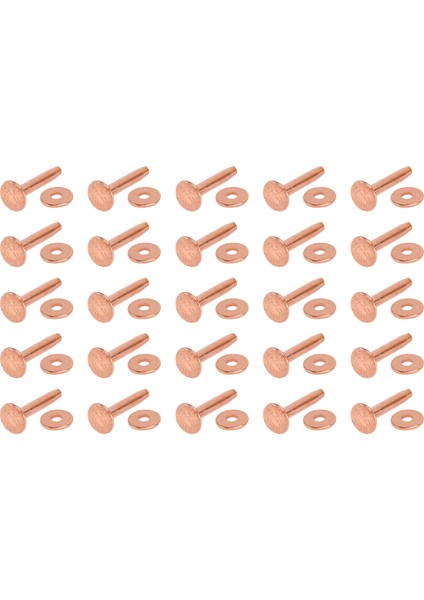 25 Set Bakır Perçin Çapak Yıkayıcı 3/4 Inç Uzunluğunda Deri Bakır Perçin Bağlantı Elemanı Cüzdanlar Için Deri Diy Zanaat Malzemeleri (Yurt Dışından)