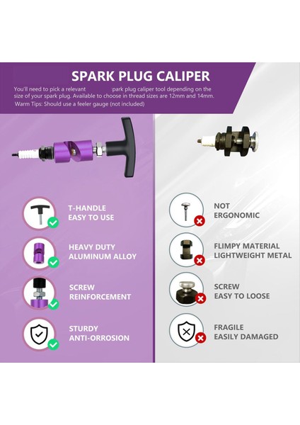 Pirinç Çekirdek Koruması ile Kaldırma Desteği Kelepçesi Buji Kaliper ve Araba Kaputu Pervane Rod Alet Dikme Kelepçesi 2in1 Alet 12MM (Yurt Dışından) indirimleri