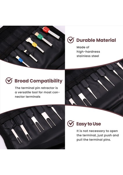 Otomatik Terminal Kaldırma Aracı Araç Elektrik Kablolama Pimi Çıkarma Konnektörü Çekme Kiti Depinning Alet Seti (18 Adet) (Yurt Dışından) fırsatları