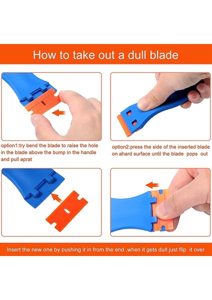 Plastik Tıraş Bıçağı Sıyırıcı 100 Adet Plastik Bıçaklı 4pcs Kazıyıcı Araçlar Çift Kenar Jilet Kazıyıcı Temizlik Kaldırma (Yurt Dışından) indirimleri