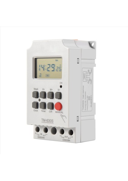 Sinotimer TM630S-4 12V Saniye Kontrol Zamanlayıcı Anahtarı Büyük Ekran Dijital Ekran Sıcak Pin Voltaj Çıkış Zaman Denetleyicisi (Yurt Dışından)