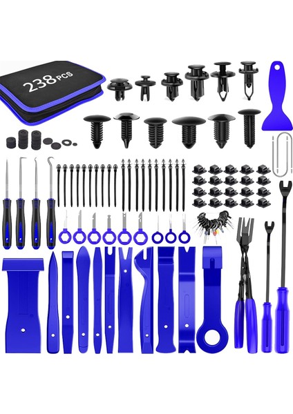 238 Parçalar Trim Kaldırma Aletleri Araba Itme Pimi Tampon Kelepçe Seti Araba Paneli Radyo Çıkarma Arabası Kelepçe Bağlantı Elemanı Terminali (Yurt Dışından)