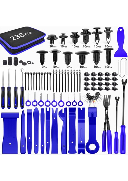 238 Parçalar Trim Kaldırma Aletleri Araba Itme Pimi Tampon Kelepçe Seti Araba Paneli Radyo Çıkarma Arabası Kelepçe Bağlantı Elemanı Terminali (Yurt Dışından) fiyatları