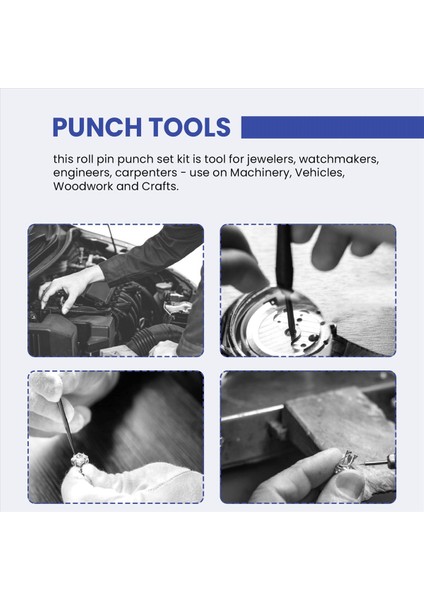 Depolama Torbası ile Rulo Pimi Yumruk Seti Smithing Punch Onarım Aletleri Tezgah Blok Pim Puması ve Hammer ile (Yurt Dışından) indirimleri