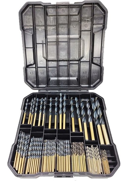99PCS Titanyum Matkap Bit Seti Çelik Ahşap Metal Bakır Matkap Bit (Yurt Dışından)