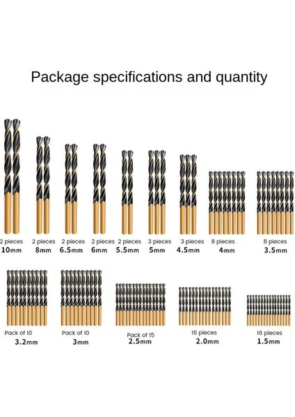 99PCS Titanyum Matkap Bit Seti Çelik Ahşap Metal Bakır Matkap Bit (Yurt Dışından) fiyatları