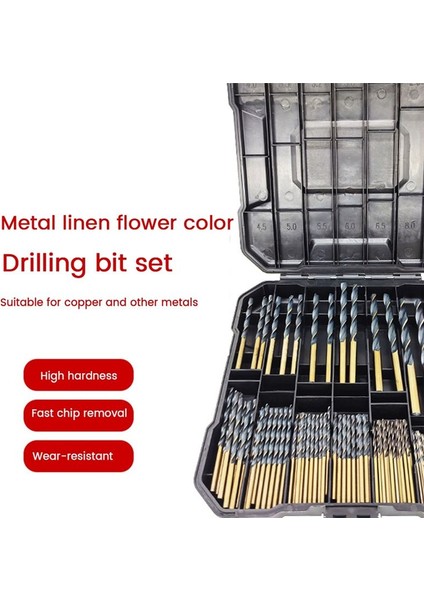 99PCS Titanyum Matkap Bit Seti Çelik Ahşap Metal Bakır Matkap Bit (Yurt Dışından) fırsatları