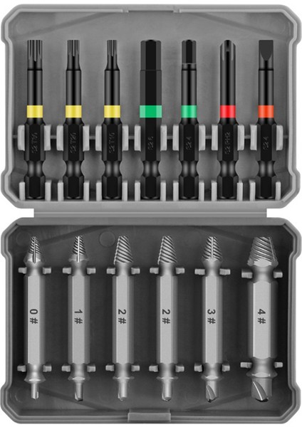 13PCS Kırık Tel Ekran Çok Fonksiyonlu Vida Ekstraktörü Kırık Tel Kelime Erik Altıgen Tornavida Kafası Alın (Yurt Dışından)