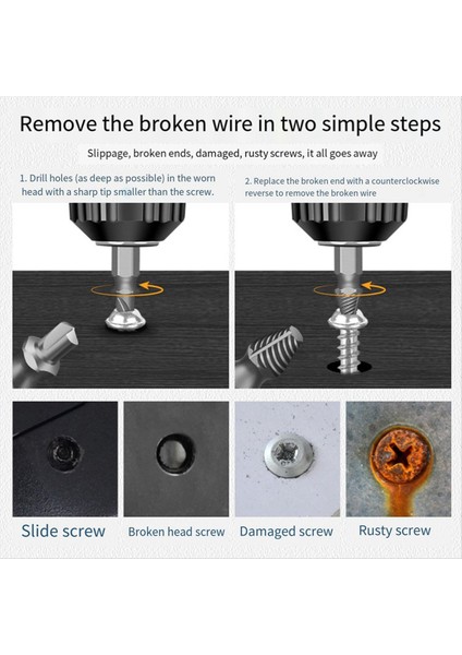 13PCS Kırık Tel Ekran Çok Fonksiyonlu Vida Ekstraktörü Kırık Tel Kelime Erik Altıgen Tornavida Kafası Alın (Yurt Dışından) fırsatları