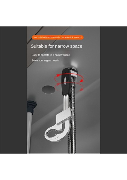 Çok Amaçlı Lavabo Burcu Banyo Anahtarı Yayı Dişli Anahtar Montaj Lavabo Onarım Aracı (Yurt Dışından) indirimleri