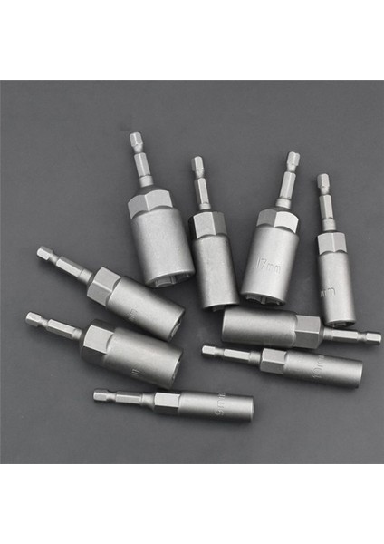 15PCS 80MM Uzunluk Derinleştirin Güç Somunu Sürücü Matkap Ucu 5 5-19MM Etki Soket Adaptörü Güç Elleri Için 6 35MM Hex (Yurt Dışından)