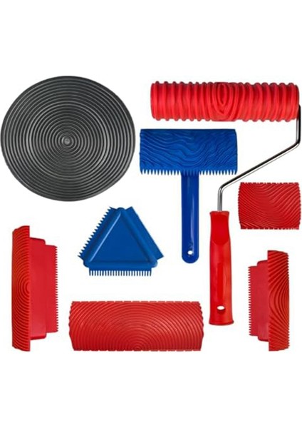 Ahşap Tahıl Alet Seti Basılı Sanat Ahşap Tahıl Aletleri Doku Silindiri Iç Duvar Diy Tasarım Dekorasyonu Için Doku Araçları (Yurt Dışından)