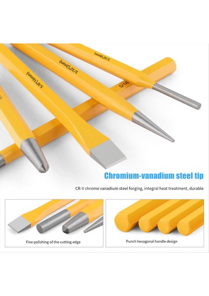 12 Parçalı Zımba Seti Duvar Kepçesi Düz Silindir Yumruk Seti (Yurt Dışından) indirimleri