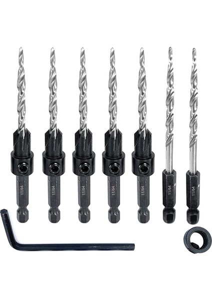 5pcs Ahşap Counkink Matkap Bit Seti 2 Adet Sayaç Platin Yerine Yedekleme Konik Matkap Ucu Delme Pilot Deliği (Yurt Dışından)