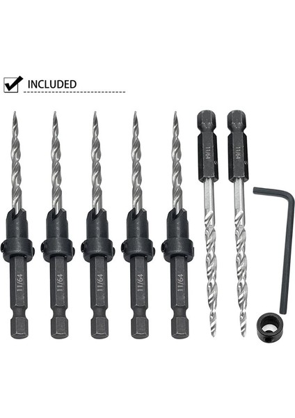 5pcs Ahşap Counkink Matkap Bit Seti 2 Adet Sayaç Platin Yerine Yedekleme Konik Matkap Ucu Delme Pilot Deliği (Yurt Dışından) modelleri