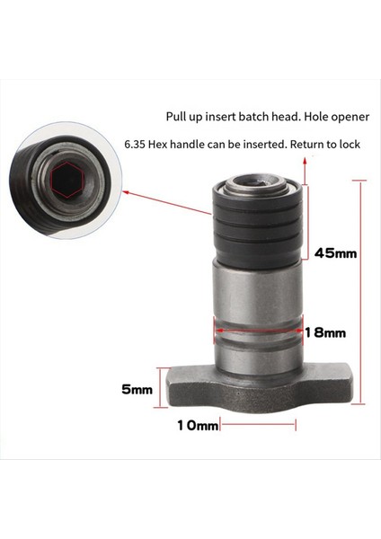 2pcs Elektrikli Anahtar Mil Milden T-Şekilli Milden Tornavida Miline Lityum Darbe Anahtar Aksesuarları (Yurt Dışından) fiyatları