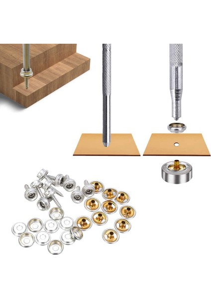 Bağlantı Elemanları Kiti Paslanmaz Çelik Vidalı Çıtçıt Düğmesi Yedek Tuş Seri Çivisi Seti Tekne Kapakları Çadırlar (Yurt Dışından) fırsatları