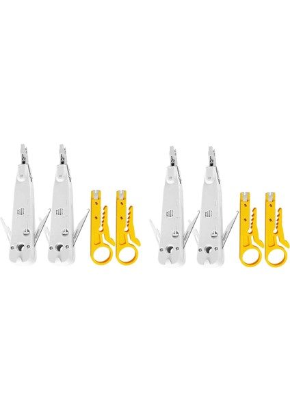 4x Yumruk Aracı Idc RJ45 RJ11 CAT5E Cat6 Ağ Telekom Telekom Telekom Kablo Soketi Etki Terminal Ekleme Araçları (Yurt Dışından)