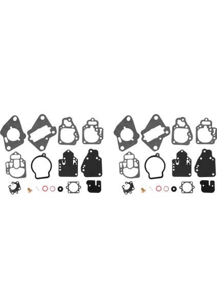 2x Motosiklet Karbüratör Yeniden Yapım Kiti Karbüratör Onarım Kiti Merkür Deniz Yerini 1395-97611 1395-9645 1395-9761 (Yurt Dışından)