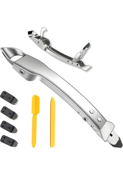 Kazanma Aracı Kiti Paslanmaz Çelik Grout Sökme Aracı Mutfak Banyo Zemin Penceresi Için 4&#39 Ü 1 Karo Kalafat Çıkma Aracı (Yurt Dışından)