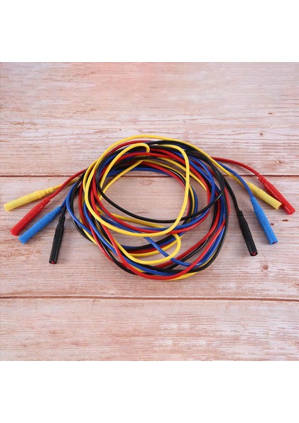 TL320 Uzunluk 2 0 Metre Yüksek Kaliteli 13AWG Esnek Silikon Test Kurşunları 4 mm Düz Fiş Her Iki Uçta (Yurt Dışından) fırsatları