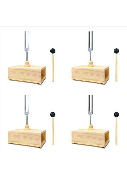 4x 432 Hz Rezonans Kutusu ile Ayar Çatal Ses Iyileştirme Ayar Çatal Rezonans Öğretimi Işitme Testleri Meditasyon Için (Yurt Dışından)