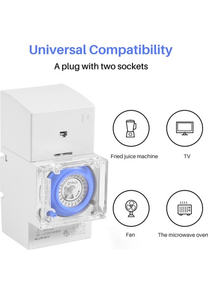 SUL181H Mekanik Zamanlayıcı 24 Saat Zaman Anahtarı Rölesi Elektrik Programlanabilir Zamanlayıcı 24 Saat Dın Demiryolu Zamanlayıcı Anahtarı (Yurt Dışından) fiyatları