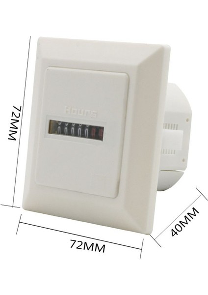 Hm-1 Zamanlayıcı Kare Sayacı Dijital 0-99999 99 Gösterge 0 3W AC220-240V / 50Hz Ac Saat Saat Metre Saat Metre Beyaz (Yurt Dışından) fırsatları