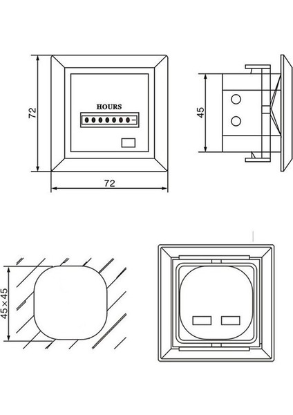 Hm-1 Zamanlayıcı Kare Sayacı Dijital 0-99999 99 Gösterge 0 3W AC220-240V / 50Hz Ac Saat Saat Metre Saat Metre Beyaz (Yurt Dışından) indirimleri