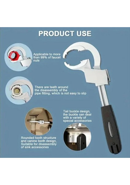 Grishay Flexiwrench Sherum Dotmalls Flexiwrench Grishay Anahtarı Ayarlanabilir Uçlu Anahtar Underhink Whench Muset Aracı (Yurt Dışından) fiyatları