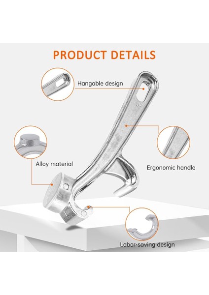 2pcs Alüminyum Alaşım Kovası Açıcı 5 Galon Kova Açıcı Kılavuzu Metal Can Can Can Cennet Kova Kapağı Anahtarı Kaplama Aracı (Yurt Dışından) modelleri