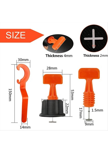 Fayans Tesviye Sistemi Kiti Kiremitler ve Kiremit Ara Aralayıcılar T Şeklinde Ayarlayıcı Duvar Karo Konumlandırma Aracı (Yurt Dışından) modelleri