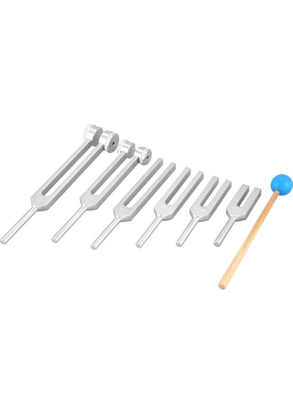 6pcs/set Alüminyum 128Hz-4096Hz Ayarlama Çatal Kiti Şifa Ses Titreşimi (Yurt Dışından)