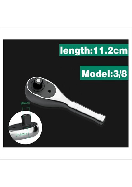 3/8inch Hızlı Soket Cırcır Kılavuzu Iki Yönlü Kısa Saplı 72 Diş Secner Mini Otomotiv El Onarım Araçları (Yurt Dışından) modelleri