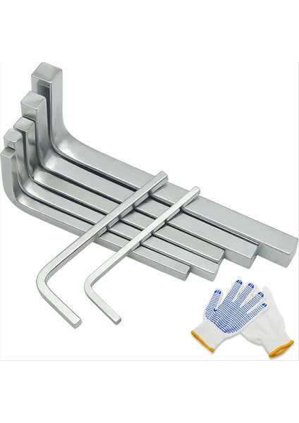 7pcs Kare Kafa Anahtarı Seti L Şekilli Kare Kit Krom Krom Vanadyum Çelik Kare Kafa Tornavida 3-10MM (Yurt Dışından)