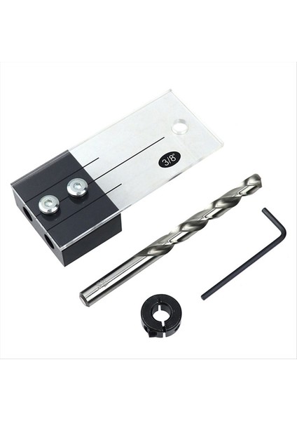 3/8inch Ahşap Işleme Düz Delik Delme Bulucu Yan Delik Zımba Konumlandırıcı Dikey Punter Kiti Dıy Ahşap Araçları (Yurt Dışından)
