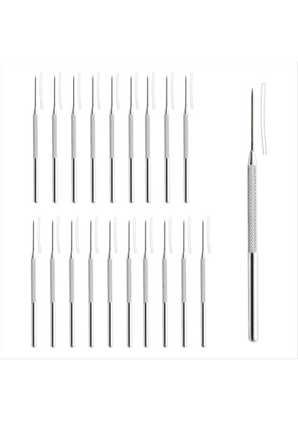 20 Adet Seramik Iğne Kil Iğne Aletleri Paslanmaz Çelik Heykel Polimer Kil Iğne Seramik Detay Araçları (Yurt Dışından)