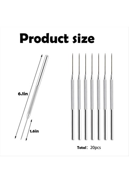 20 Adet Seramik Iğne Kil Iğne Aletleri Paslanmaz Çelik Heykel Polimer Kil Iğne Seramik Detay Araçları (Yurt Dışından) fiyatları