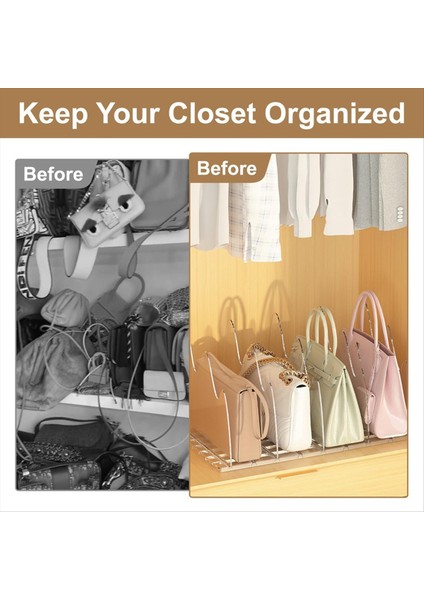 Dolap Için Çanta Organizatörü 8 Adet Ayarlanabilir Net El Çantası Depolama Organizatörü Yatak Odası Ev Ofis Için Raf Bölücüler (Yurt Dışından) modelleri