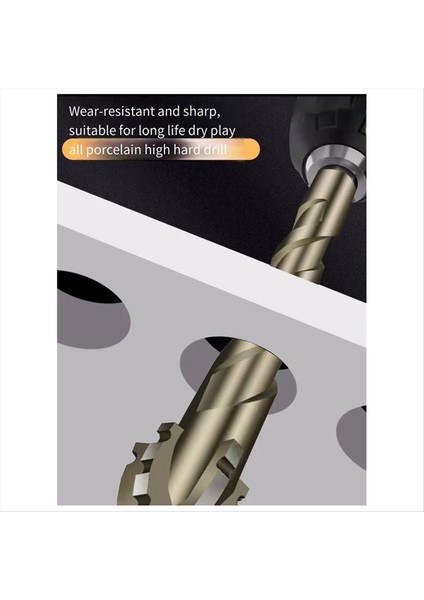 Tüm Seramik Karoların Cam Mermer ve Betonun Kuru Delme Için Dört Kenarlı Yeni Testere Dişi Eksantrik Matkap 4 Adet (Yurt Dışından) modelleri