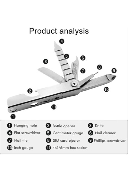 11 Arada 1 Çoklu Tezli Yuva Tornavida Bit Şişe Açıcı Kart Kalıntılar Açık Katlanır Çoklu Alet Taşınabilir Anahtarlık (Yurt Dışından) fiyatları