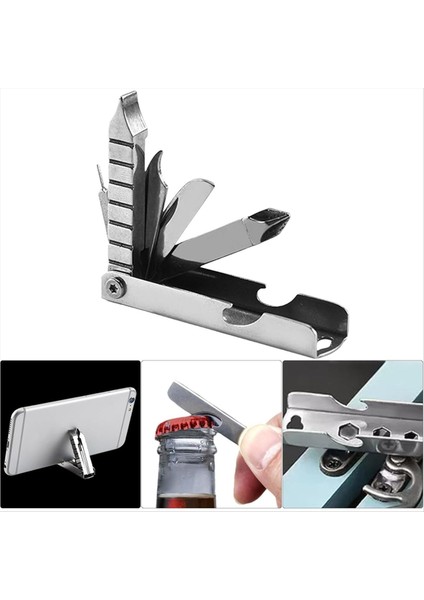 11 Arada 1 Çoklu Tezli Yuva Tornavida Bit Şişe Açıcı Kart Kalıntılar Açık Katlanır Çoklu Alet Taşınabilir Anahtarlık (Yurt Dışından) fırsatları