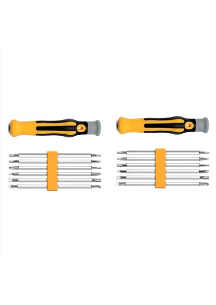 2x 12 Arada 1 Çok Fonksiyonlu Ev Tornavida Seti Tornavida Özel Şekilli Phillips Çift Kafa Torx Tornavida (Yurt Dışından)
