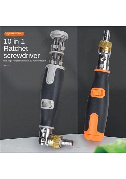 10 Arada Turuncu Tornavida Seti Çift Yönlü Cırcır Deformasyonu Parti Kafalı Çok Açılı Özel Şekilli Tornavida (Yurt Dışından) fırsatları